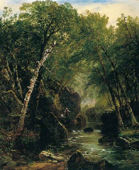 John Frederick Kensett Trout Fisherman